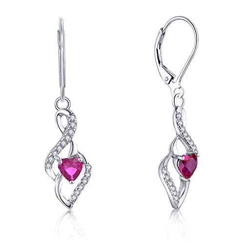 Boucles d'oreilles Infini Cœur Argent 925 JO WISDOM anti-allergie avec fermoir dormeuse