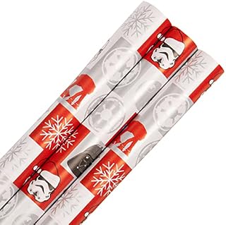 Hallmark Christmas 12M Wrapping Paper Pack - 3 Rolls in 1 Disney Star Wars Design