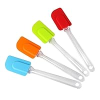 Vicloon Set Spatola da Cucina Utensili, Resistente al Calore Antiaderenti, Compreso Cucchiaio, Pennelli da Cucina ECC, in Silicone (4 Colori)