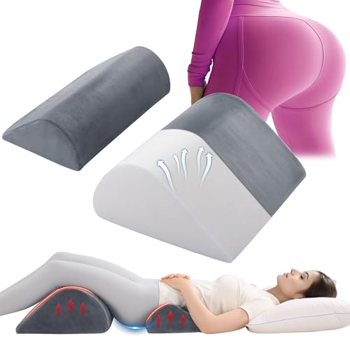HOMBYS BBL Pillow After Surgery for Sleeping, Lumbar Support with Leg Wedge, 2 PCS Set for Brazilian Butt Lift Surgery Recovery, BBL Recovery Must Haves,Pain Relief