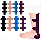 8 Stück Kinesio Tapes,Fersensehne Precut,Wasserfestes Elastisches Physio Tape,Tape Sport,Kinesio Tape,Tape Kinesio,Kann Sich an Sport Und Tägliche Aktivitäten Anpassen