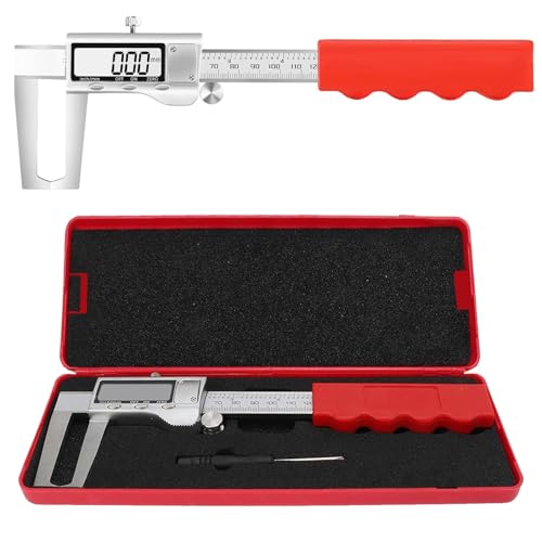Disc Brake Rotor Micrometer Calipers,Metal Disc Brake Digital Micrometer Caliper Measuring Tool,LCD Inch Metric Fractional Unit Screen,0-150mm High Accuracy Measuring Tool-Inch/Metric Convers