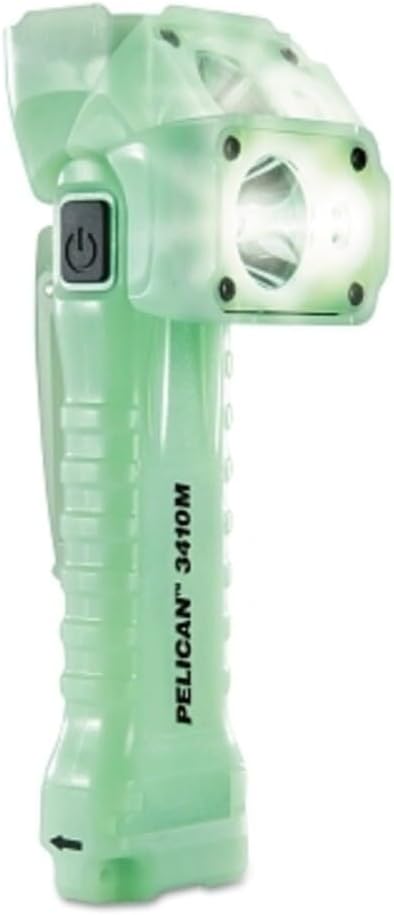 Pelican 3410 Right Angle LED Flashlight with Magnetic Clip (Photo Luminescent Body)