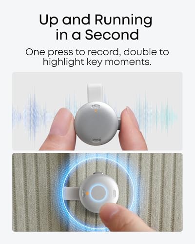 Image of soundcore Work by Anker, Coin-Sized AI Voice Recorder, 64GB, MFi Certified