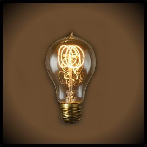 60W Nostalgia Era A-19 Quad Loop Filament Amber Bulb