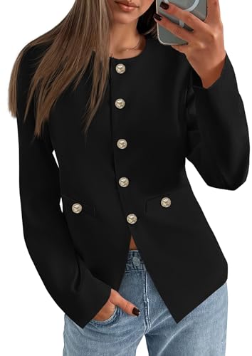 PRETTYGARDEN Women's 2026 Fall Blazers Button Down Fitted Lightweight Dressy
