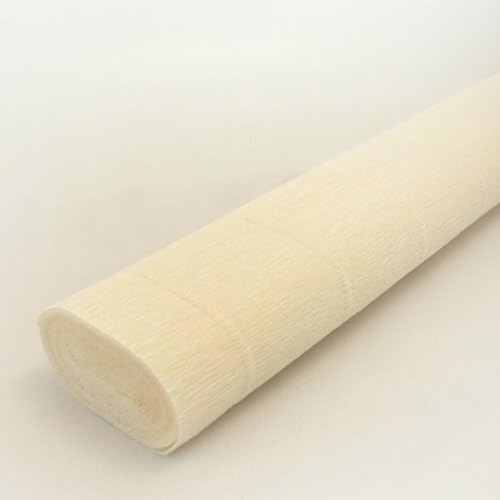 FloristryWarehouse Crepe Paper roll Lite 140g (50 x 250cm) Ivory (Shade 903)