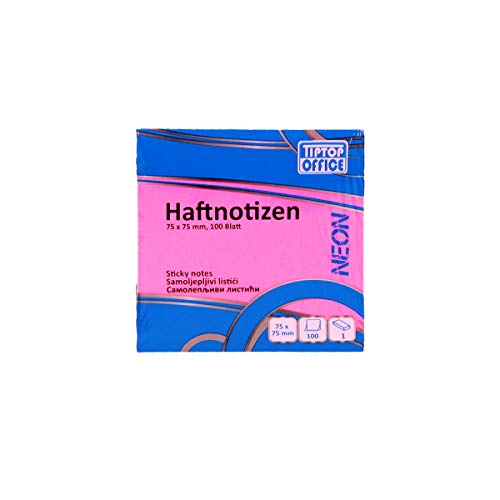 Image of TIPTOP OFFICE Sticky Notes 75 x 75 mm Neon Pink