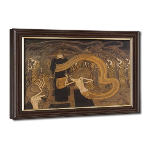 Jan Toorop Fatality 1893 cadre prêt à suspendre pour mur vide