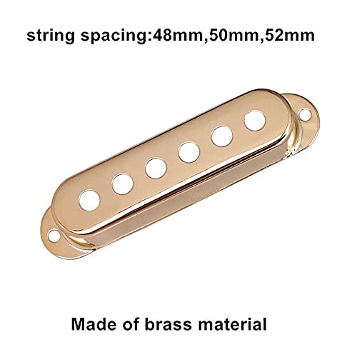 3Pcs Different Brass Single Coil Pickup Covers For Fender Strat Squier Electric Guitar Parts 48 50 52Mm(Gold) #TOP2