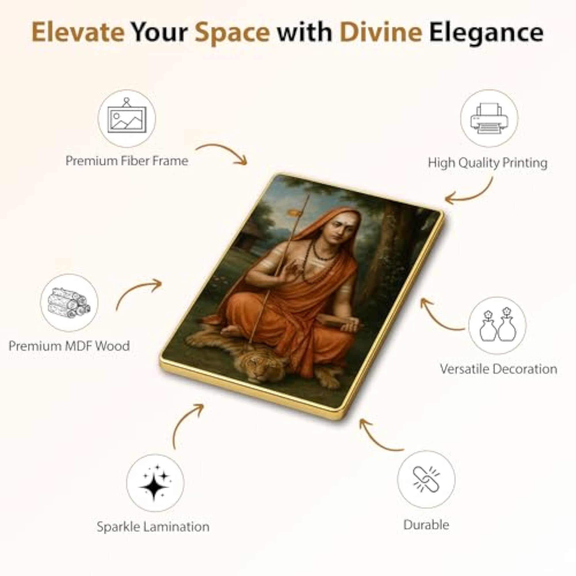 Adi Shankaracharya Spiritual Wall Art