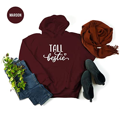 Best Friend Hoodies Tall and Short Bestie, Matching Hoodies Best Friend Hoodies Matching bf Hoodies Besties Matching Designs!!!3