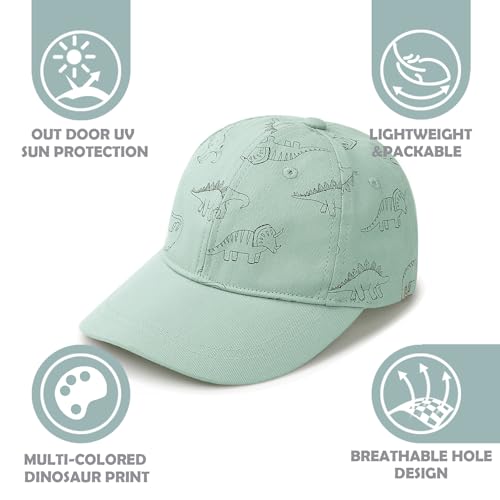 DRESHOW Kleinkind Baseball Mütze Baby Dinosaurier Gemusterte Mützen Unisex Baby Trucker Mützen Säugling Kleinkind Kindermützen für Jungen Mädchen