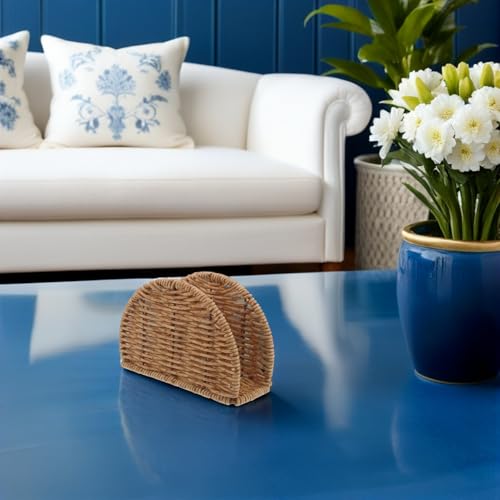 Servilletero anticaídas con base de hierro pesada para evitar desorden en mesa 8