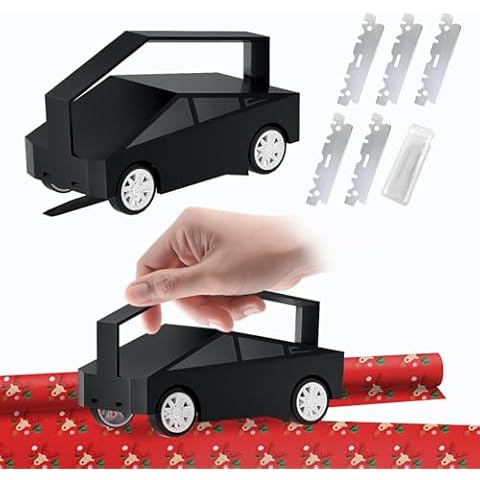 ATDIAG Sliding Gift Wrap Cutter with 5 Replaceable Blades-Wrapping Paper Cutter Slider for Birthday,Christmas & Holiday Gift Wrapping for Easy & Safe Cutting Cover