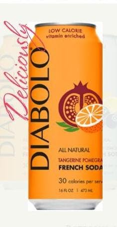 Diabolo Tangerine Pomegrante French Soda, 16 Ounce (Pack of 12)