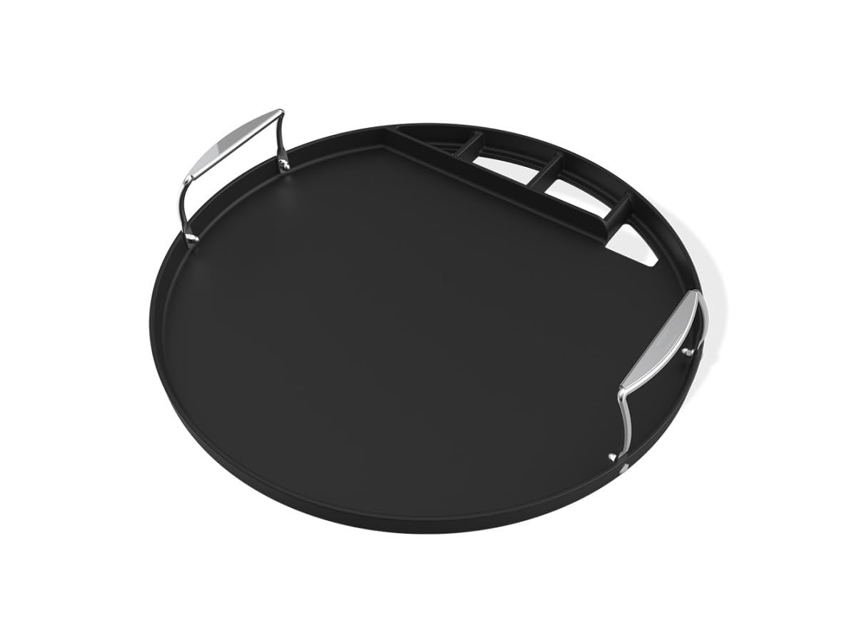 Weber plancha Formato Intero per Barbecue a Carbone da 57 cm/Ampia Superficie in ghisa per Carne, Verdure e Pesce – Nero (3400844)