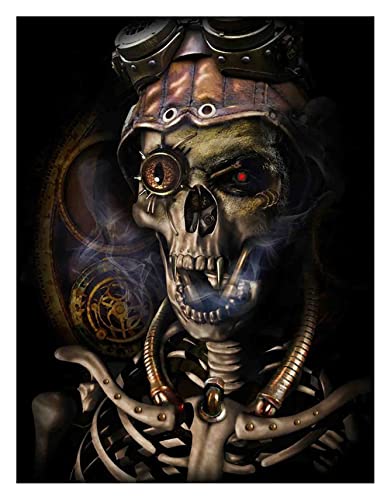 5D Adult Diamond Painting Steampunk Skull Full Circle Crystal Rhinestone Cross Stitch Embroidery Craft Diamond Mosaic Art Kit Home Decor Gift 12x16 inch steampunk buy now online 5D Adult Diamond Painting Steampunk Skull Full Circle Crystal Rhinestone Cross Stitch Embroidery Craft Diamond Mosaic Art Kit Home Decor Gift 12x16 inch steampunk buy now online