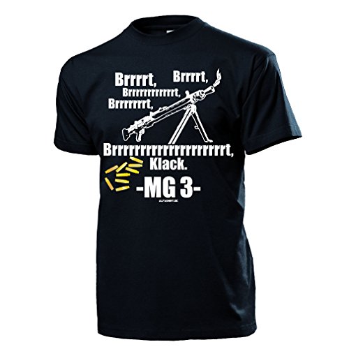 T-shirt armée allemande Sound MG 3 noir idéal pour le tir sportif