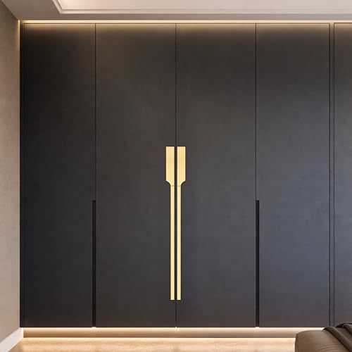Image of Goldcrest 62cm Handle for Wardrobe & Cabinet /Cupboard Handle /Wardrobe Handle /600mm Hole to Hole (PVD Gold) Pack of 2 (Left - Right)-| 3 Years Warranty |