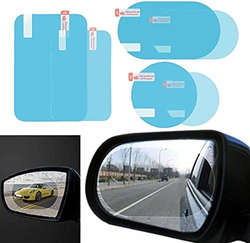 Miniatura 3 de kkhouse 2 piezas de película anti lluvia repelente al agua para espejo de automóvil, películas transparentes antideslumbramiento para espejo