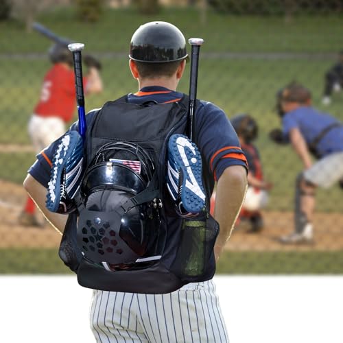 Bolsa de béisbol de doble capa que evita el desorden de tus bates y guantes 5