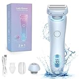 Duskofficial Razor, Dusk Official Shaver, Duskofficial The Glide Pro 3.0, 2 in 1 Waterproof Electric Shaver Razors for Women, Wet & Dry for Leg Arm Underarm Bikini Area (Blue)