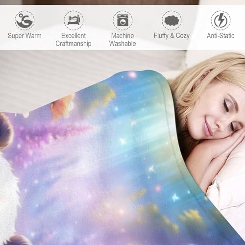 Couverture polaire panda 180x200 en flannel douce pour canapé - 4