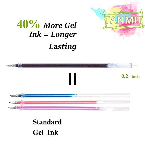 Tanmit Gel Pens, 36 Color Gel Pen & 33 Color Gel Pens With 40% More Ink For Adult Coloring Books, Drawing, Doodling, Scrapbooks Journaling #TOP4