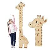 Woodemon Personalized Name Children's Height Measurement Chart for Wall – Giraffe Kids Growth Chart Ruler, Nursery & Playroom Wall Decor 62.8' x 20.1'