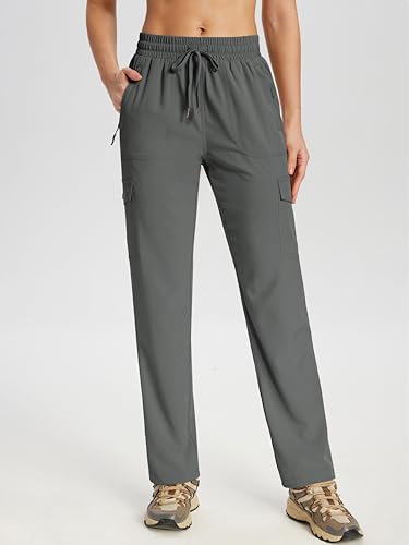 KWZ Womens Cargo Pants Lightweight Hiking Pants 32" Inseam Grey XS — view 2