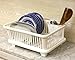 THEODORE 3 in 1 Large Durable Plastic Kitchen Sink Drainer Drying Rack Washing Basket with Tray for Kitchen