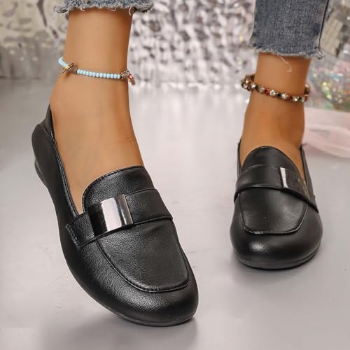 Women's Casual Slip-On Loafers Comfortable Everyday Walking Shoes with 25cm Heel for Spring Summer Fall Winter 5