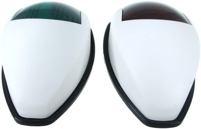 Pactrade Marine Boat Navigation Lights Red and Green LED Side Lights (Vertical Mount) - 1 NM White Housing | Green Starboard Red Port Navigation Lights for Boats LED