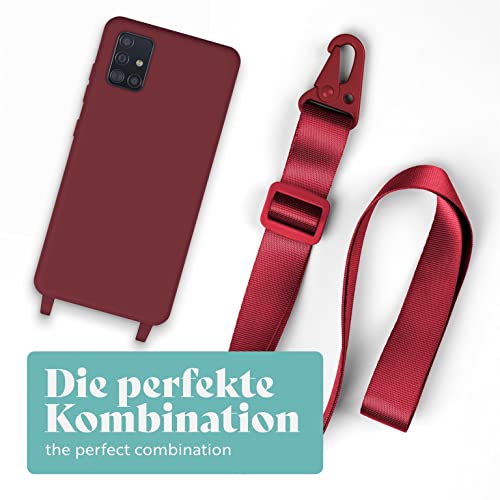 Coque Samsung A51 moex Hover bordeaux avec chaîne réglable et robuste - 4