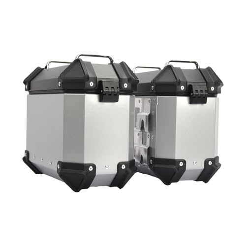 SWEER 1 Pairs 18L Universal Motorcycle Rear Top Box Side Luggage Case Motos Storage Trunk Lock Travel Toolbox Aluminum Alloy Side Box
