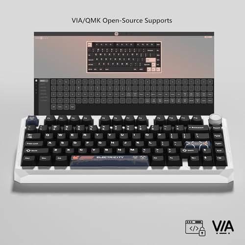Image of Womier ERA75 75% Wireless Mechanical Keyboard with VIA /QMK | Knob Full Aluminum Custom Keyboard, Pre-lubed POM Switches RGB Creamy Gaming Key Board, 3-Mode Gasket Hot Swappable, White
