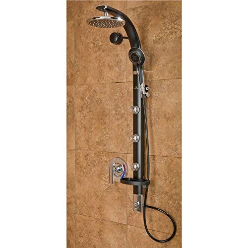 Pulse 1017-B Bonzai Shower Spa with Black, Black