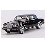 shuishuicui 1/64 pour Rolls-Royce Dangerous Road Corniche IV Voiture Classique à Toit Ouvert Modèle de Voiture en Alliage Collection de Jouets Décoration pour Hommes(Black)