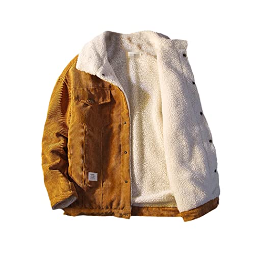 Veste en velours côtelé pour les sorties d'hiver | Manteau homme casual marron