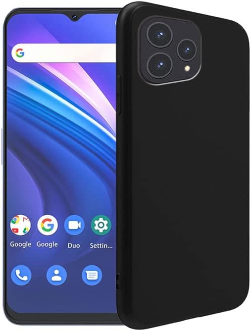 Funda de silicona para Cubot P80, funda protectora de cuerpo completo suave y sedosa, a prueba de golpes, con forro de microfibra (negro)
