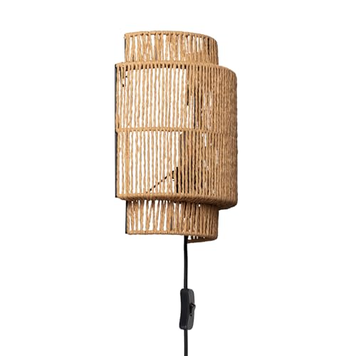 LEDKIA LIGHTING Aplique de Pared de Ratán Kirito Natural