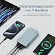 NOBIS Power Bank, Powerbank 20000mAh, 45W Externe Handyakkus Schnellladen, Externer Akku mit C zu C Kabel, Tragbares Ladegerät mit Digitalanzeige für Phone Android Laptop etc(Blau)