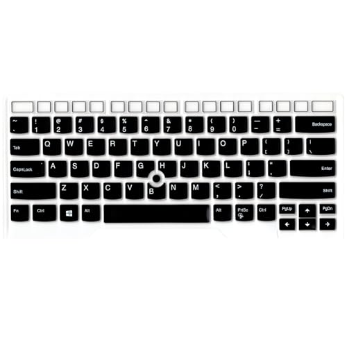 Image of Saco Silicone Skin Keyboard Protector Cover Compatible for Lenovo ThinkPad T14 14 inches Thin and Light Laptop 20W0S03C00 (2021) - Black