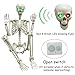 WODMAZ 5.4Ft Halloween Skeleton, Full Size Posable Skeleton with Glowing Eyes Creepy Sound, Full Body Life Size Skeleton and 2 Arm Stakes for Halloween Indoor Outdoor Haunted House Decorations