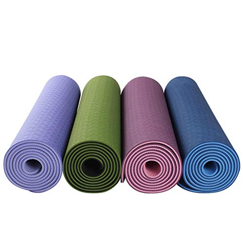 Tapis de yoga double couche anti-glisse en TPE pour protéger vos articulations