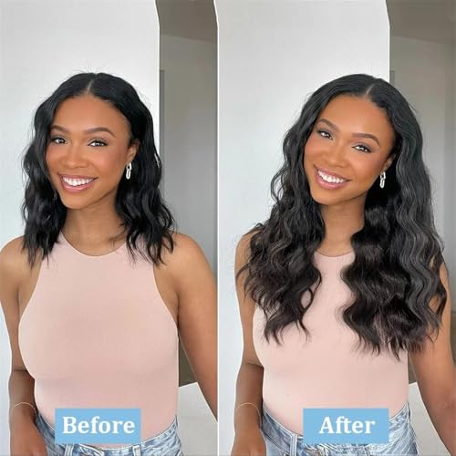 Extensiones de cabello con clip para dar volumen al pelo fino de forma rápida 6