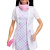 Barbie Careers Dentist Playset with Brunette Doll Wearing White Coat, Toddler Small Doll, Examination Chair & Accessories