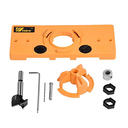 Cremallera Taladro 35 mm juego de guías para Taladro, Hinge Jig Drill Set, Cremallera Drilling Guide woodworking Hole Locator Jig Drill guías para carpintero