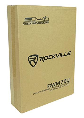Rockville, 1 Rwm72U Dual Uhf Wireless Handheld Microphone System Digital Display, Xlr Connector,Black #TOP6